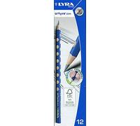 Lyra L1760100 Groove Slim Crayons Graphite de haute qualité Grip ergonomique Idéal pour les enfants et les adultes, Grade HB, (plomb : 2,8 mm (12 crayons inclus)