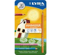 LYRA L2411120 Crayons de couleur Youngster - 12 pièces, étui métallique