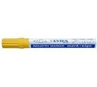 LYRA L4040007-1 Marqueur industriel jaune 2-4 mm pour marquage professionnel sur surfaces lisses et rugueuses 1 marqueur