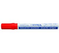 LYRA L4040017-1 Marqueur industriel rouge 2-4 mm pour marquage professionnel sur surfaces lisses et rugueuses 1 marqueur