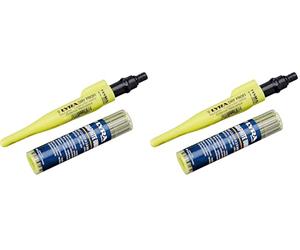 LYRA L4498103 Dry Profi Marqueur de construction, avec Taille-crayon et clip + 12 mines graphite universelles en 2B pour toutes les surfaces sous blister (Lot de 2)