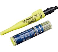 Lyra L4498103 Lyra Dry Profi Marqueur de construction, avec Taille-crayon et clip + 12 mines graphite universelles en 2B pour toutes les surfaces sous blister