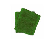 Lyra Linens - Lot de 2 ou 4 gants de toilette carrés en flanelle 100 % coton égyptien 500 g/m² - 30 cm x 30 cm - Séchage rapide et absorbants - Vert bouteille
