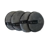 Lyra Linens - Lot de 4 tampons démaquillants réutilisables, en microfibre ultra doux et lavables, respectueux de l'environnement, double face, pour le visage et les yeux, 8 couleurs, parfaits pour