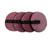 Lyra Linens - Lot de 4 tampons démaquillants réutilisables, en microfibre ultra doux et lavables, respectueux de l'environnement, double face, pour le visage et les yeux, 8 couleurs, parfaits pour
