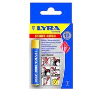 Lyra Lot de 12 craies rondes Jaune 15 mm