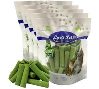 Lyra Pet® 1 kg (5 x 200 g) Bâtonnets d'herbe à Chat lyophilisés | Poulet & Orge | sans céréales & digeste | Idéal pour Chatons & Seniors | Récompense Riche en nutriments