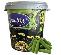 Lyra Pet® 1 kg (5 x 200 g) Bâtonnets d'herbe à Chat lyophilisés + Seau de 30 L | Poulet & Orge | sans céréales & digeste | Idéal pour Chatons & Seniors | Récompense Riche en nutriments