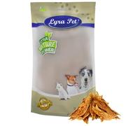Lyra Pet® 1 kg de Filet de Poitrine de Poulet au Naturel | Friandise à mâcher à Faible teneur en Graisse | Friandise protéinée pour Tous Les Chiens | Bien toléré | Article à mâcher séché