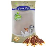 Lyra Pet® 1 kg Oreilles de Lapin fourrées au Canard séchées, Snack Chien | Snack riche en protéines | Pauvre en graisses & digeste | Idéal pour l’entraînement | Riche en nutriments