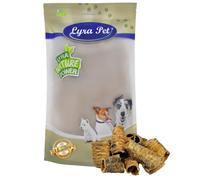 Lyra Pet® 1 kg Petites trachées de bœuf séchées - Snack à mâcher Chiens | Friandise naturelle riche en protéines | Riche en nutriments | Riche en cartilage & résistante | Digeste