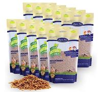 Lyra Pet® 10 x 1 kg vers de Farine séchés, Aliment de qualité Premium | Aliment riche en protéines - source d’énergie pour insectivores - vitamines & minéraux - oiseaux sauvages, rongeurs &reptiles