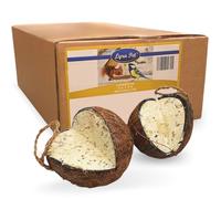 Lyra Pet® 2 x 4 Noix de Coco entières garnies avec découpe en V