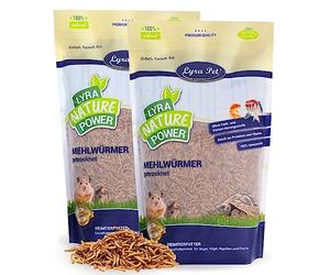 Lyra Pet® 2 x 5 kg vers de Farine séchés, Aliment de qualité Premium