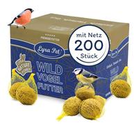 Lyra Pet® 200 Boules de Graisse pour mésanges en Filet de 90 g chacune = 18 kg de Nourriture pour Oiseaux Sauvages