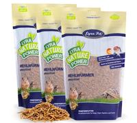 Lyra Pet® 3 kg de vers de Farine séchés | Nourriture Riche en protéines | pour Oiseaux Sauvages, rongeurs, Reptiles & Poissons | Source d'énergie pour Insectivores | Vitamines & minéraux