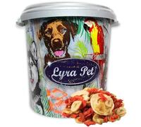 Lyra Pet® 5 kg de mélange de Fruits et légumes séchés | Bananes, Pommes & Carottes | Riche en vitamines & Fibres | Aliment Naturel Unique pour Oiseaux, rongeurs, Chevaux & Reptiles