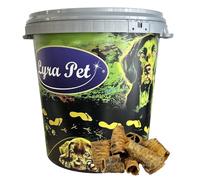 Lyra Pet® 5 kg de Petits Morceaux de tripes de bœuf séchées + Seau de 30 L | Friandise Naturelle à mâcher | Friandise Riche en protéines, également adaptée aux Chiots et aux Chiens âgés