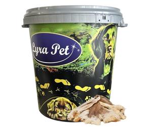 Lyra Pet® 5 kg Oreilles de Lapin avec Poils séchées + Seau de 30 L | Récompense riche en protéines pour chiens - Friandise à mâcher nutritive - En-cas pour chien - Friandise