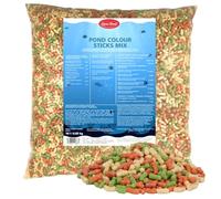 Lyra Pond® 10 L (0,85 kg) Colour Sticks Koi Mix pour Poissons de Bassin | Aliment multicolore à la spiruline | Très digeste | Intensifie les couleurs | Adapté aux poissons