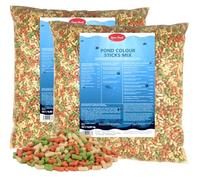 Lyra Pond® 2 x 10 L (1,7 kg) Colour Sticks Koi Mix pour Poissons de Bassin