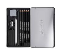 LYRA Rembrandt - Charcoal set - Boîte métal fusains et accessoires - 12 pièces
