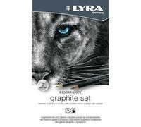 Lyra Germany Set de crayons Rembrandt Graphite - boîte métal 9 crayons + accessoires