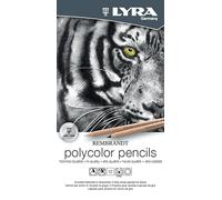 LYRA Crayons de couleur Rembrandt Polycolor – boîte métal, 12 crayons tons gris