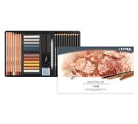 LYRA Rembrandt - Sketching Set - 18 crayons + 12 pastels + accessoires pour le dessin