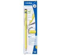 Lyra TEMAGRAPH B Pack of 12 Graphite Pencils (B)