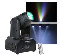 Ibiza - Lyre Projecteur Motorisé LMH250-RC Beam LED Blanche 10W DMX Télécommande - Noir Fête Soirée Anniversaire Mariage DJ