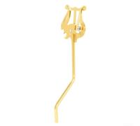 Lyre de saxophone à pince pour saxophone alto et ténor, support de partition en cuivre pur avec cheville carrée de 4 mm, lyre de fanfare portable, pour musiciens (doré)
