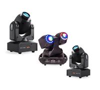 LYRE Double Tête WASH & BEAM 2-EN-1 à LED avec Contrôle DMX MHBEAM60-FX - 2 Lyres SPOT7 DMX avec GOBOS