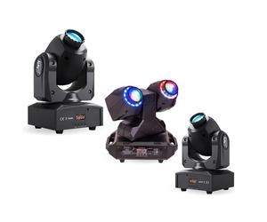 LYRE Double Tête WASH & BEAM 2-EN-1 à LED avec Contrôle DMX MHBEAM60-FX - 2 Lyres SPOT7 DMX avec GOBOS