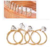 Lyre en laiton et nylon pour 15 cordes à 24 cordes de style harpe optimisées pour le ton et la durabilité (19 cordes en nylon)