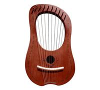 Lyre Harp - 10 cordes en métal, Mahogany Portable Small Harps with Steel Strings String Musical Instrument For Beginners Adults Kids GiStable Sound QualityComfortable Gri