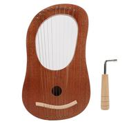 Lyre Harp 10 Strings Portable Mini Harp avec une clé de réglage pour les débutants en Okoume Wood Bone Saddle Clear Sound Facile à régler pour les performances de la scène