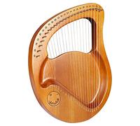 LYRE HARP 24 Instrument De Musique En Bois En Bois D'acajou, Avec Clé À Réglage, Plectrum, Autocollants, Ensemble Supplémentaire De Ficelle, For Adultes, Enfants Et Débutants (Color : Brown)