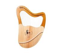 Lyre harpe à 21 cordes en métal, instrument de musique portable pour débutants ou professionnels, comprend un étui de transport, une clé d'accordage et un jeu de cordes de rechange (21 cordes, bûches
