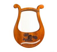 Lyre harpe en bois 19 cordes avec clé d'accordage et cordes de rechange, parfaite pour la détente et le plaisir (Lotus)