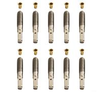 Lyre Harpe Outils de maintenance Lot de 10 aiguilles en métal avec clé d'accordage (clé)