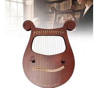 Lyre, kit de lyre-harpe à 16 cordes en acajou - Instrument à cordes incluant accordage, housse, mode d'emploi et cordes de rechange - Idéal pour débutants et adultes