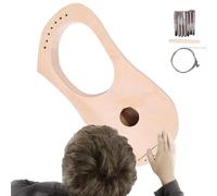 Lyre Kit - Pièces en bois - Outils adaptés aux débutants | Lyre Harp Making Supplies pour les amateurs de musique avec artisanat d'instruments et éclairage musical lors d'activités d'apprentissage