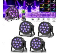 Lyre LED 12 LEDs 4-en-1 RGBW UKING Lumière de Scène Haute Autonomie pour DJ et Disco - 2PCS