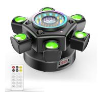 Lyre LED 150W avec Télécommande RGBW Jeux de Lumière 26CH Gobos Beam Lumière de scène pour DJ soirées Club Bar Fête