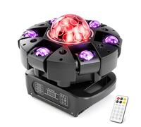 Lyre LED 150W RGBW Lampe de scène avec Télécommande et Boule Disco, 25CH Jeux de Lumière pour Bar, Club, Discothèque, Fête à la maison, Piste de danse