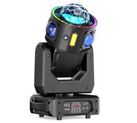 Lyre LED 150W RGBW Lumières de scène Jeux de Lumière Rotation à 360° Beam Moving Head pour soirées, Fête, Club, Discothèque, Salle de danse