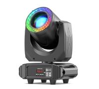 Lyre LED 150W RGBW Projecteur à tête 8 couleurs 8 Gobos Mini Beam lumière de scène 18 Prismes Disco Lumière Rotative Prisme Light Stroboscope DMX512 pour DJ Club Fête Bar Théâtre Mariage