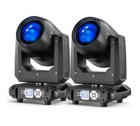 Lyre LED 200W Tête Mobile RGBW Beam Lumière de Scène, Focalisation Electronique 14 Patterns dmx512 Lampes de Fête 18 Prismes Rotation 360° Effet Arc-en-ciel Pour Noël DJ Discothèque Bar - 2PCS