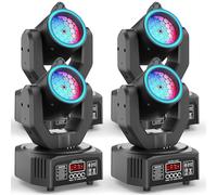 Lyre LED 30W Mini Lumière Disco Dot Beam à Tête Mobile, Jeux de Lumiere LED RGB avec Télécommande Lumière à Effet Gobo avec Ouverture DMX512 pour Scène Fête Club DJ 4PCS